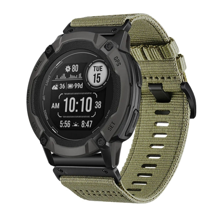 For Garmin Instinct 2X Nylon Canvas Quick Release 26mm Watch Band