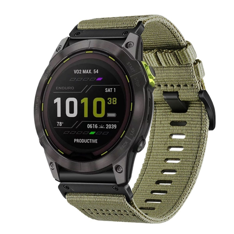 For Garmin Enduro 2 / Enduro Nylon Canvas Quick Release 26mm Watch Band