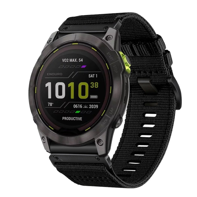 For Garmin Enduro 2 / Enduro Nylon Canvas Quick Release 26mm Watch Band