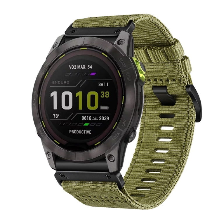 For Garmin Enduro 2 / Enduro Nylon Canvas Quick Release 26mm Watch Band