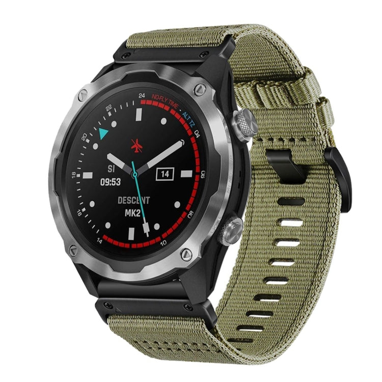 For Garmin Descent MK2 / MK2i Nylon Canvas Quick Release 26mm Watch Band