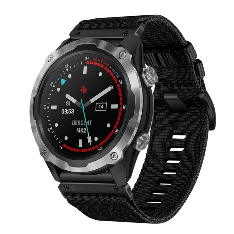 For Garmin Descent MK2 / MK2i Nylon Canvas Quick Release 26mm Watch Band