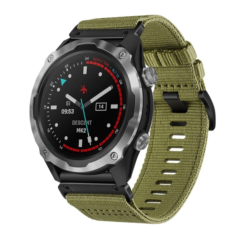 For Garmin Descent MK2 / MK2i Nylon Canvas Quick Release 26mm Watch Band