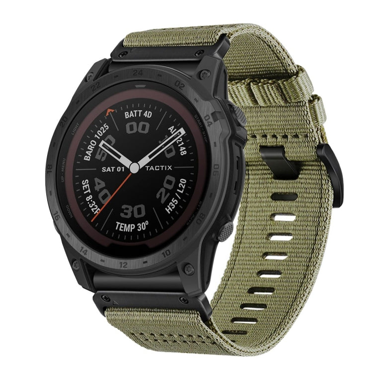 For Garmin Tactix 7 / Tactix DELTA Nylon Canvas Quick Release 26mm Watch Band