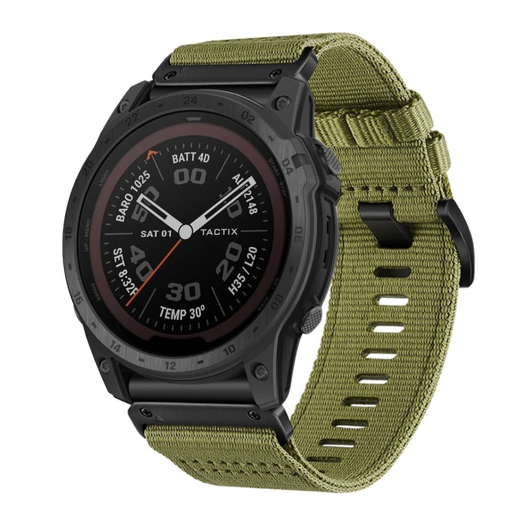 For Garmin Tactix 7 / Tactix DELTA Nylon Canvas Quick Release 26mm Watch Band
