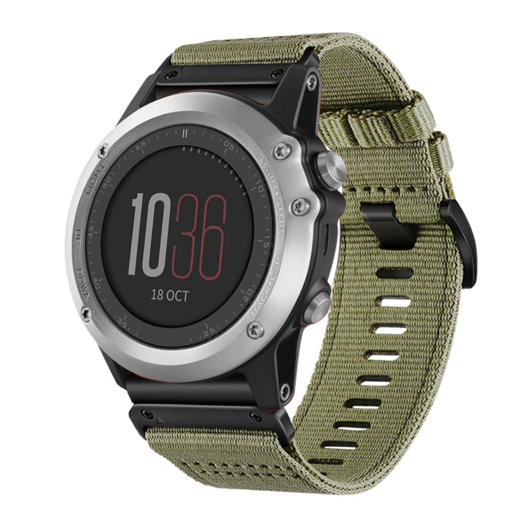 For Garmin Fenix 3 / Fenix 3 HR Nylon Canvas Quick Release 26mm Watch Band