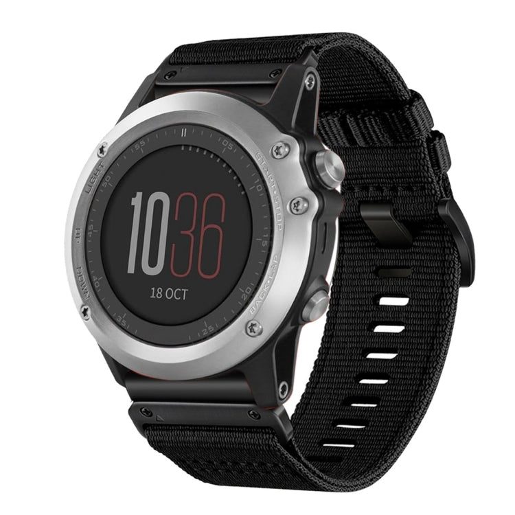 For Garmin Fenix 3 / Fenix 3 HR Nylon Canvas Quick Release 26mm Watch Band
