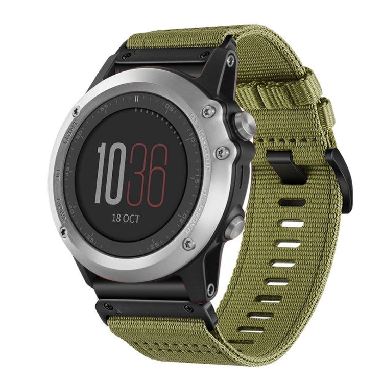 For Garmin Fenix 3 / Fenix 3 HR Nylon Canvas Quick Release 26mm Watch Band
