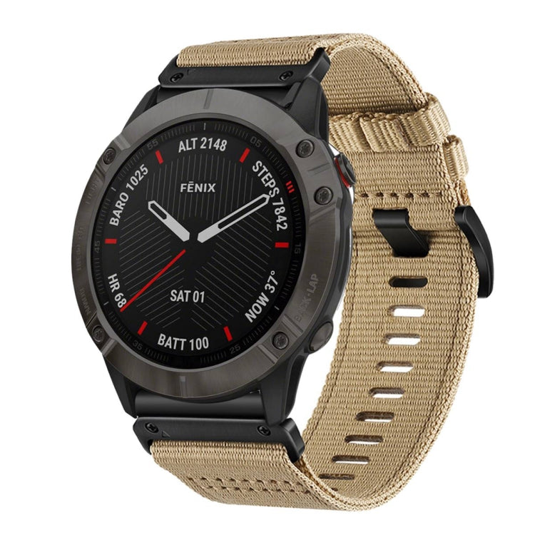 For Garmin Fenix 6X / 6X Pro Nylon Canvas Quick Release 26mm Watch Band