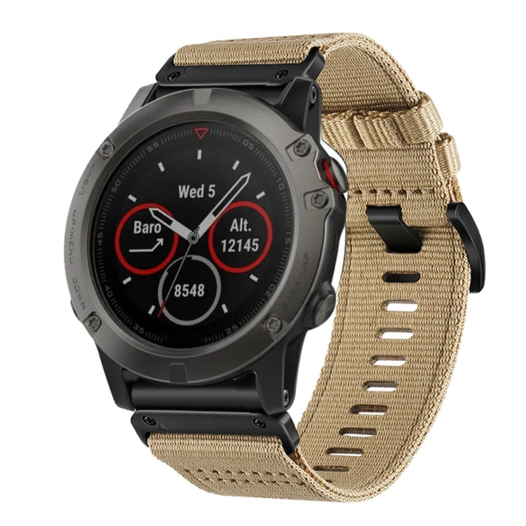 For Garmin Fenix 5X / 5X Puls Nylon Canvas Quick Release 26mm Watch Band