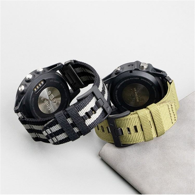 For Garmin Enduro 3 Nylon Canvas Quick Release 26mm Watch Band