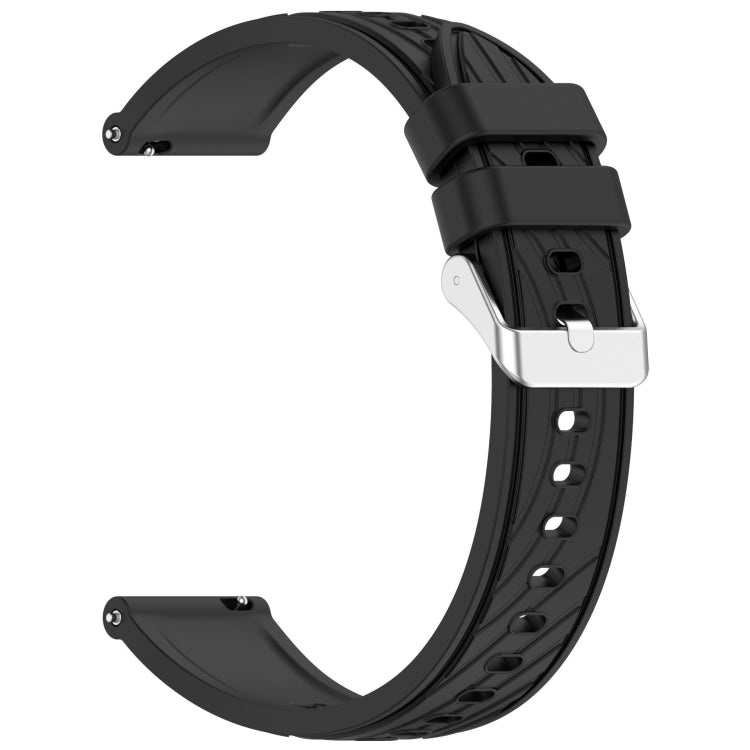 For Garmin Forerunner 165 Stripe Texture Silicone 20mm Watch Band