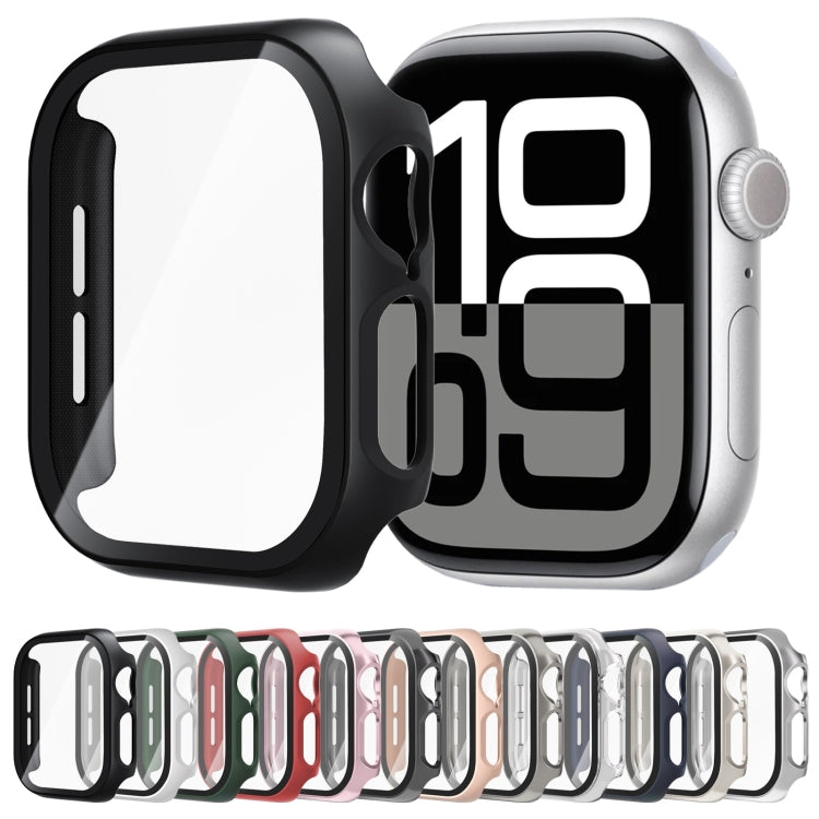 For Apple Watch Series 11 / 10 42mm Tempered Glass Film Integrated PC Watch Case
