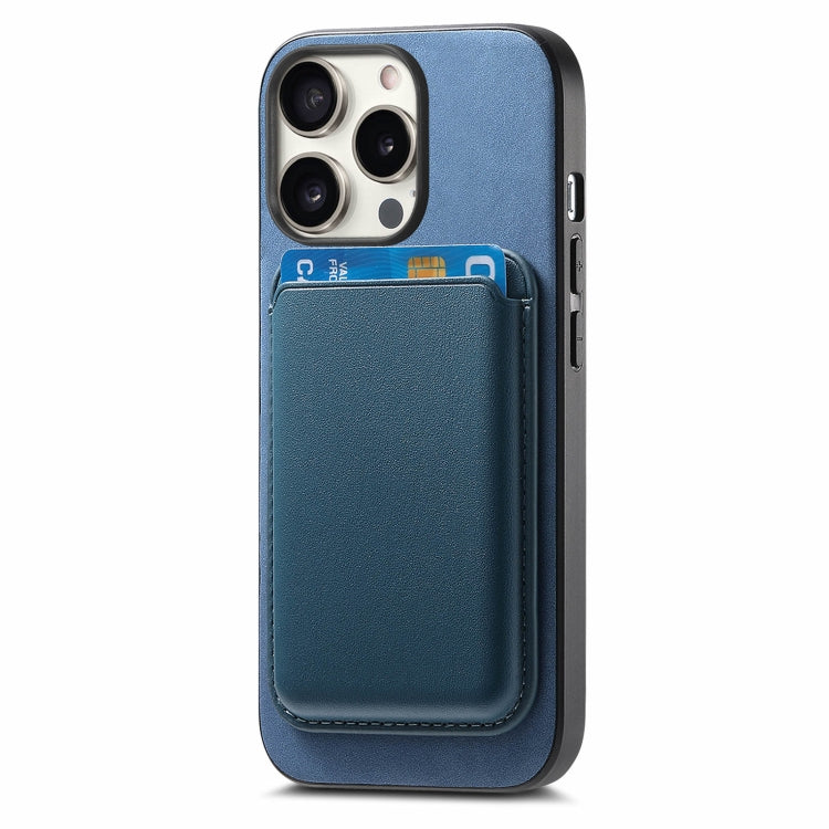 For iPhone 16 Pro Retro Magsafe Card Bag PU Back Cover Phone Case
