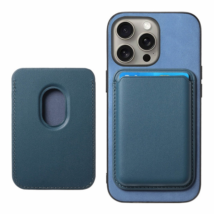 For iPhone 16 Pro Retro Magsafe Card Bag PU Back Cover Phone Case