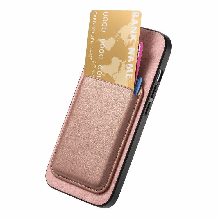 For iPhone 16 Pro Retro Magsafe Card Bag PU Back Cover Phone Case