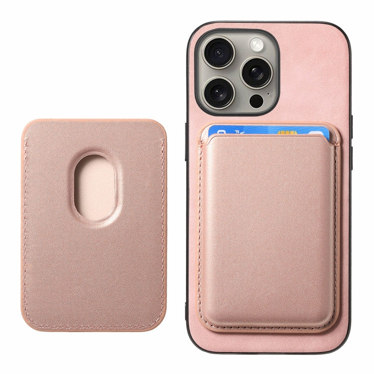 For iPhone 16 Pro Retro Magsafe Card Bag PU Back Cover Phone Case