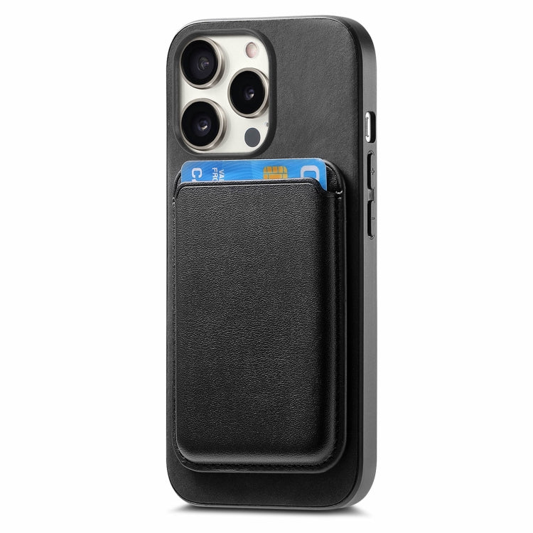 For iPhone 16 Pro Retro Magsafe Card Bag PU Back Cover Phone Case
