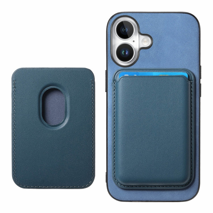 For iPhone 16 Retro Magsafe Card Bag PU Back Cover Phone Case