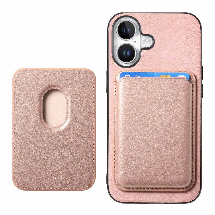 For iPhone 16 Retro Magsafe Card Bag PU Back Cover Phone Case