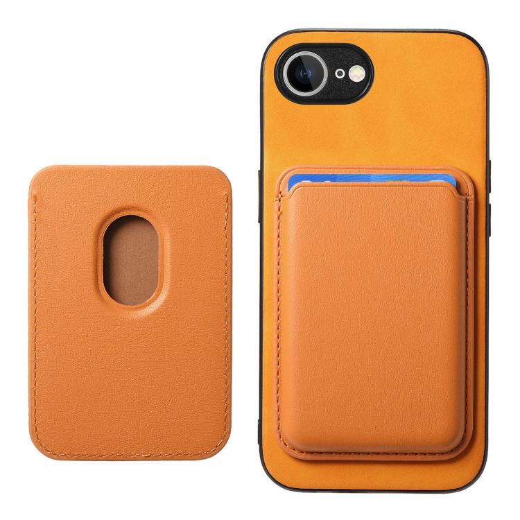 For iPhone 17e / 16e Retro Magsafe Card Bag PU Back Cover Phone Case