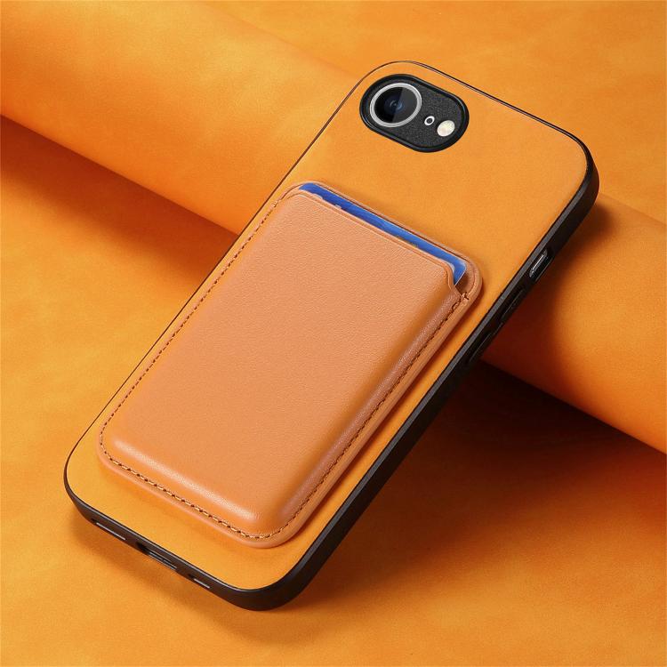For iPhone 17e / 16e Retro Magsafe Card Bag PU Back Cover Phone Case