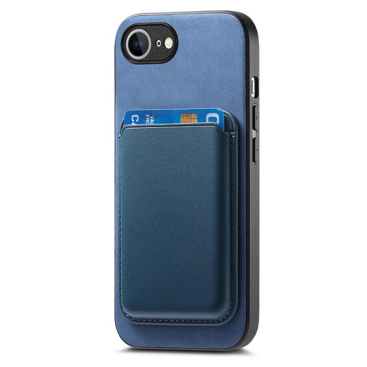 For iPhone 17e / 16e Retro Magsafe Card Bag PU Back Cover Phone Case