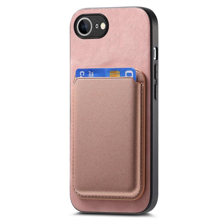 For iPhone 17e / 16e Retro Magsafe Card Bag PU Back Cover Phone Case