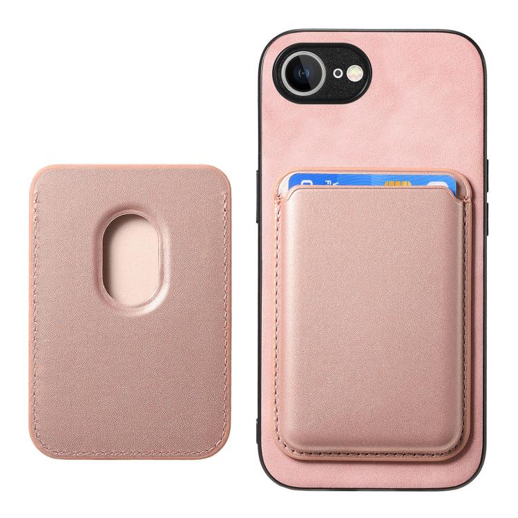 For iPhone 17e / 16e Retro Magsafe Card Bag PU Back Cover Phone Case