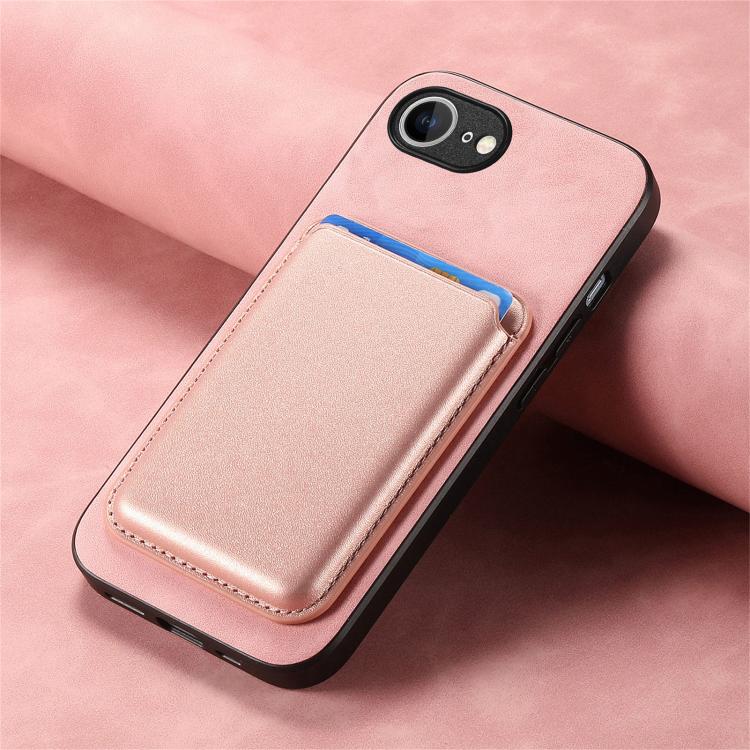 For iPhone 17e / 16e Retro Magsafe Card Bag PU Back Cover Phone Case
