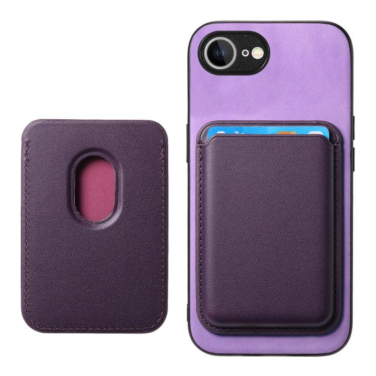 For iPhone 17e / 16e Retro Magsafe Card Bag PU Back Cover Phone Case