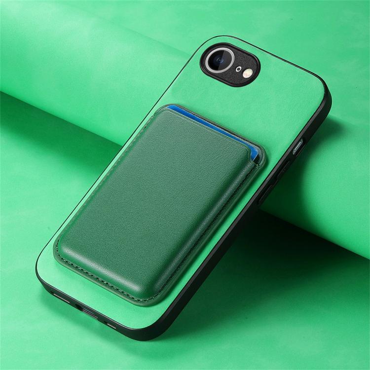 For iPhone 17e / 16e Retro Magsafe Card Bag PU Back Cover Phone Case