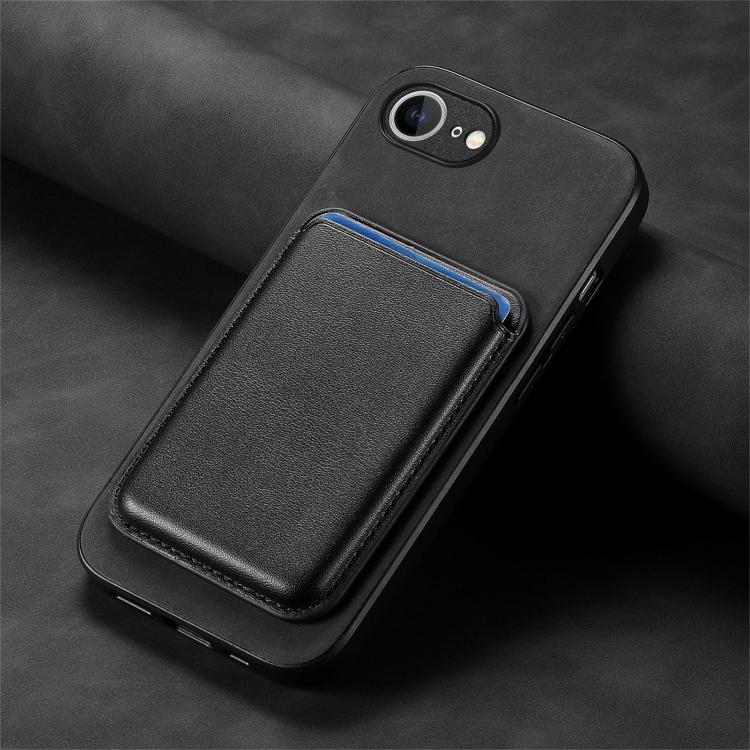 For iPhone 17e / 16e Retro Magsafe Card Bag PU Back Cover Phone Case
