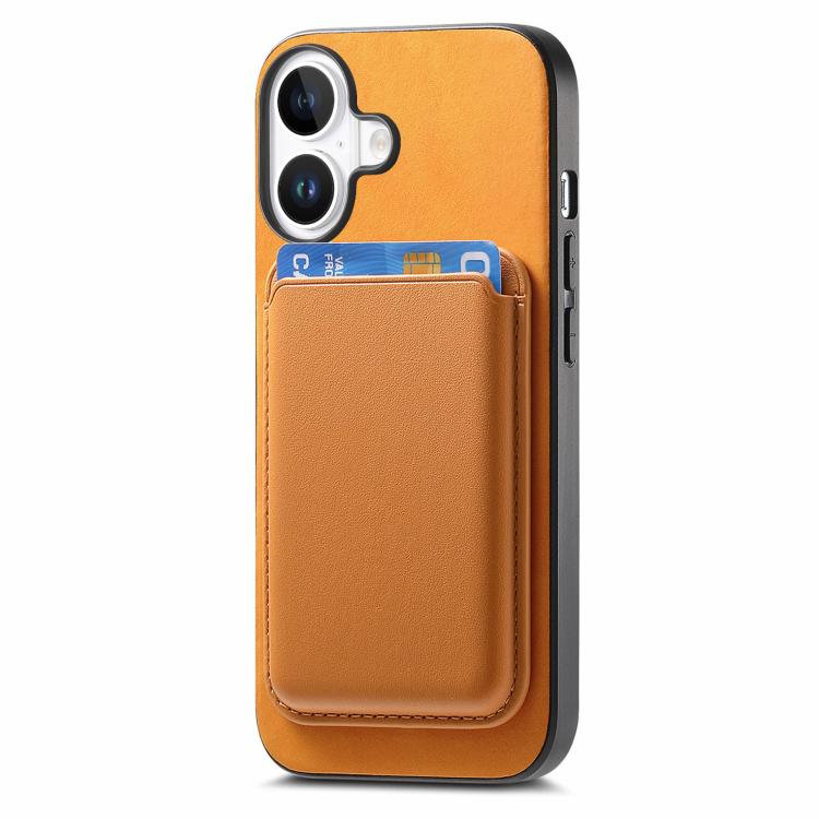 For iPhone 17 Retro Magsafe Card Bag PU Back Cover Phone Case