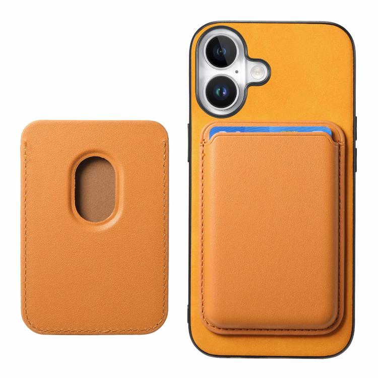 For iPhone 17 Retro Magsafe Card Bag PU Back Cover Phone Case