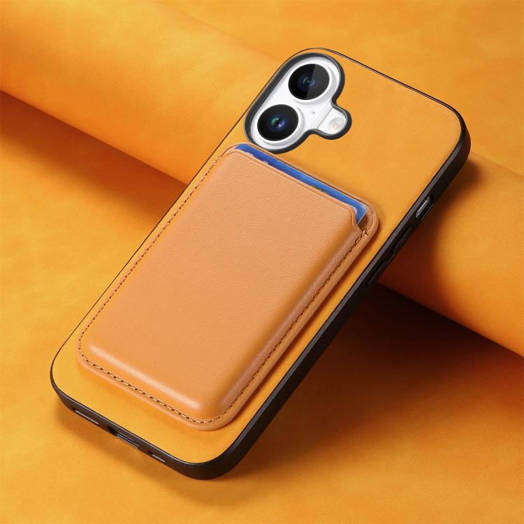 For iPhone 17 Retro Magsafe Card Bag PU Back Cover Phone Case