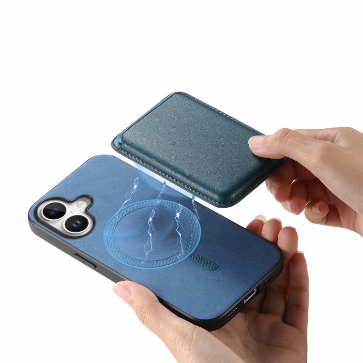 For iPhone 17 Retro Magsafe Card Bag PU Back Cover Phone Case