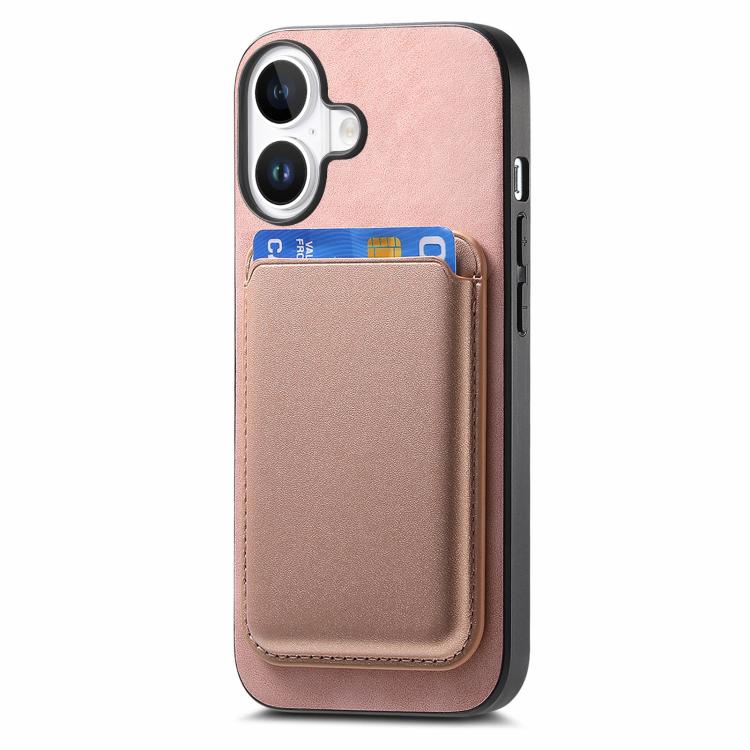 For iPhone 17 Retro Magsafe Card Bag PU Back Cover Phone Case