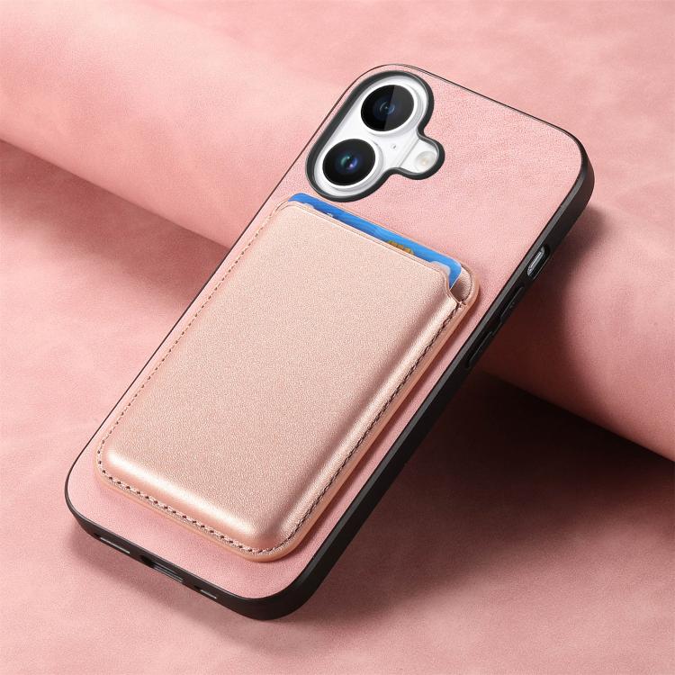 For iPhone 17 Retro Magsafe Card Bag PU Back Cover Phone Case