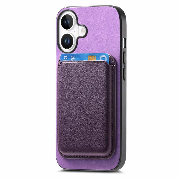 For iPhone 17 Retro Magsafe Card Bag PU Back Cover Phone Case
