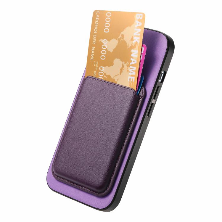 For iPhone 17 Retro Magsafe Card Bag PU Back Cover Phone Case