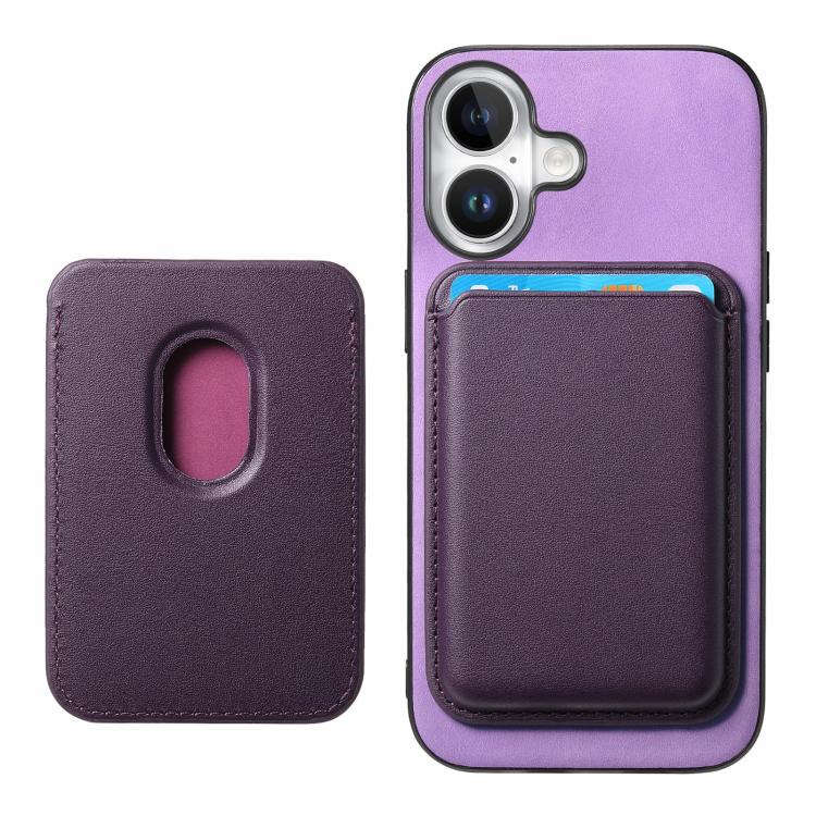 For iPhone 17 Retro Magsafe Card Bag PU Back Cover Phone Case