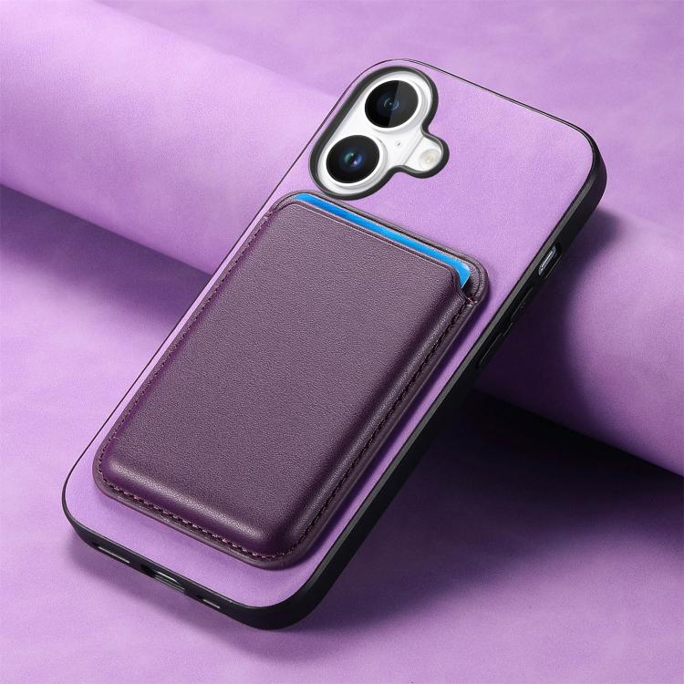 For iPhone 17 Retro Magsafe Card Bag PU Back Cover Phone Case