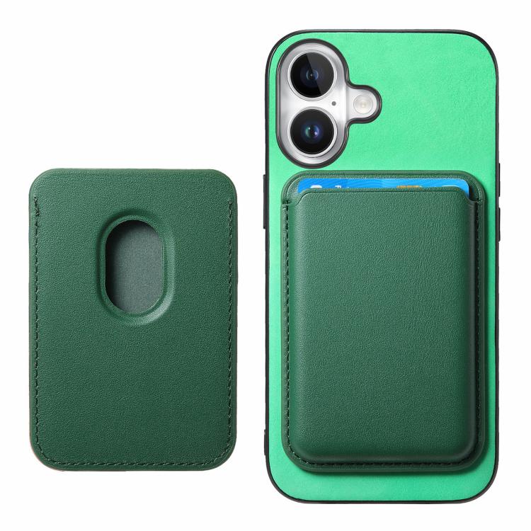 For iPhone 17 Retro Magsafe Card Bag PU Back Cover Phone Case