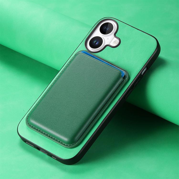 For iPhone 17 Retro Magsafe Card Bag PU Back Cover Phone Case