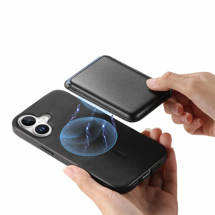 For iPhone 17 Retro Magsafe Card Bag PU Back Cover Phone Case