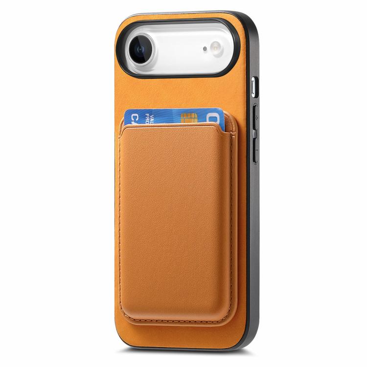 For iPhone Air Retro Magsafe Card Bag PU Back Cover Phone Case