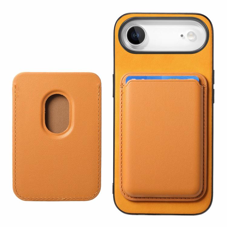 For iPhone Air Retro Magsafe Card Bag PU Back Cover Phone Case