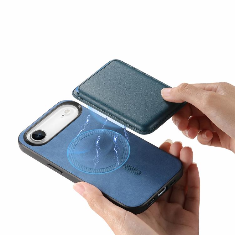 For iPhone Air Retro Magsafe Card Bag PU Back Cover Phone Case