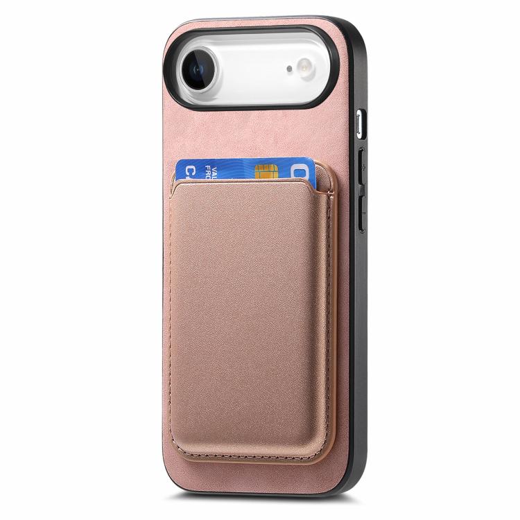 For iPhone Air Retro Magsafe Card Bag PU Back Cover Phone Case